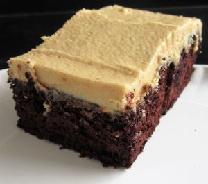 Vegan Chocolate Cake with Peanut Butter Frosting at Scicchitano's Pizzeria in Berwick