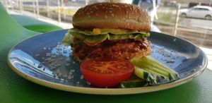 Jackfruit burger :-) at Loove by Vegana - Kopcianska in Bratislava