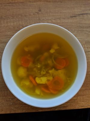 Vegetable soup at Loove by Vegana - Kopcianska in Bratislava