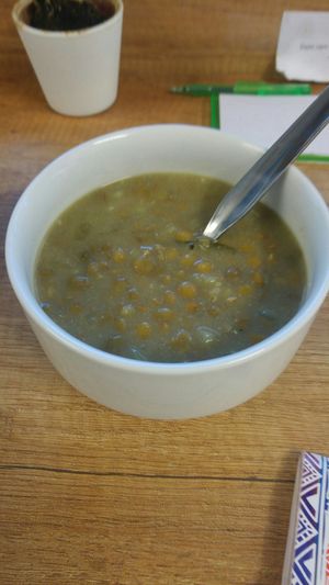Lentil soup at Loove by Vegana - Kopcianska in Bratislava