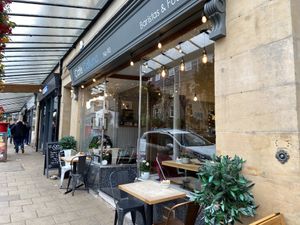 Outside  at Cafe Calluna in Pitlochry