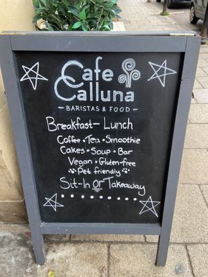 Mentioning vegan   at Cafe Calluna in Pitlochry