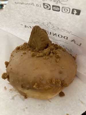 vegan caramel donut  at La Donuteria in Bratislava