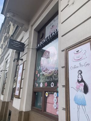 Outside  at La Donuteria in Bratislava
