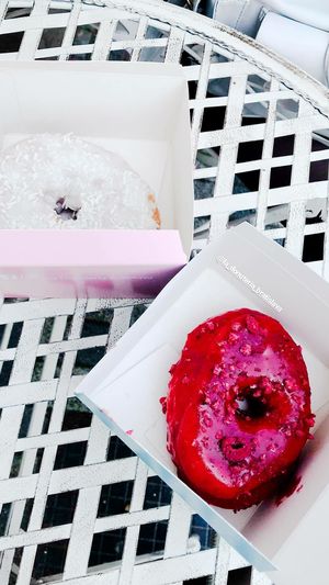 Raspberry and coconut  at La Donuteria in Bratislava