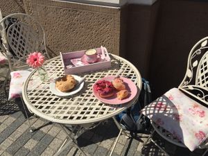 Outside  at La Donuteria in Bratislava