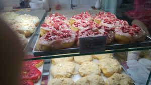 Strawberry at La Donuteria in Bratislava