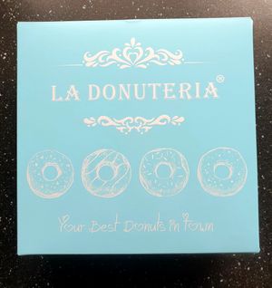 Take away box at La Donuteria in Bratislava