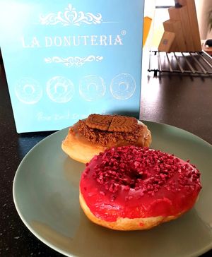 Lotus & Raspberry donuts at La Donuteria in Bratislava