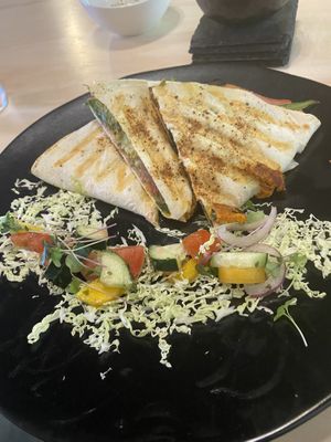 Vegan Quesadilla at Cafe Nutrients in Naples