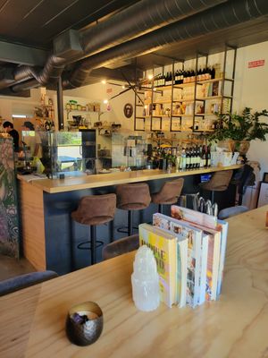 Seating area at Cafe Nutrients in Naples