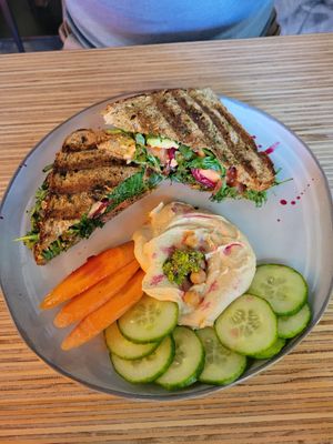 Panini with Hummus at Cafe Nutrients in Naples