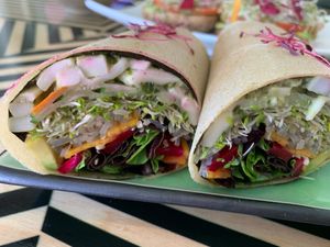 Coconut Ceviche Wrap at Cafe Nutrients in Naples