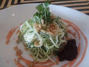 Nutrient Pasta (raw vegan) at Cafe Nutrients in Naples