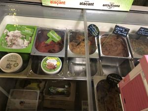 Sugar free ice cream ( don’t recommend it, has really odd taste and flavor)  at Vegan Bombon in Alicante