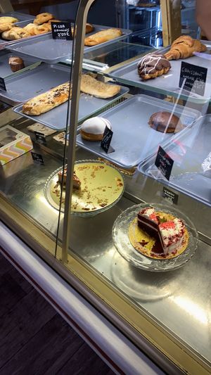 Selection of cakes at Vegan Bombon in Alicante