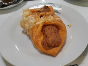 Hojaldre de sobrasada at Vegan Bombon in Alicante