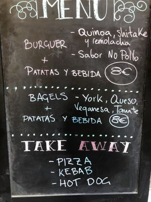 Menu deals  at Vegan Bombon in Alicante