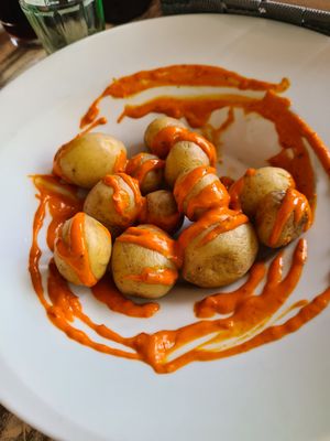 Papas con mojo at Amelie Green in Gran Canaria