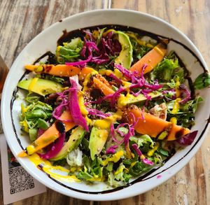 Papaya salad at Amelie Green in Gran Canaria