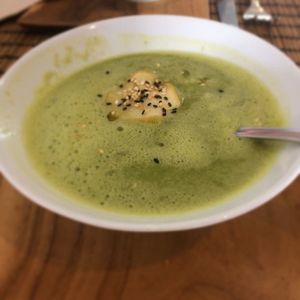 refreshing soup at Amelie Green in Gran Canaria