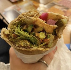Falafel wrap  at Falafel Munch in Birmingham