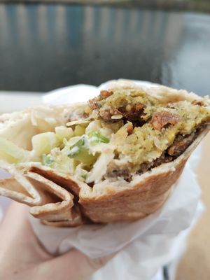 Medium falafel wrap at Falafel Munch in Birmingham