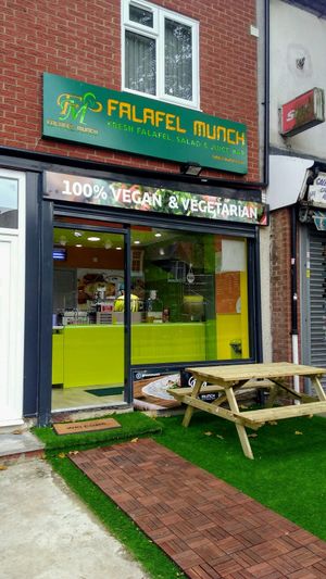Store front at Falafel Munch in Birmingham