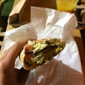 Great food! A few choices of salads and tahini and chilli sauce. Falafels great at Falafel Munch in Birmingham