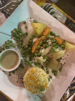 Dinner from one of the nights  at Pousada Ecohar Yoga in Maragogi