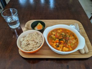 Veggie stew 8,500 KRW at Sun - 카페 in Seoul