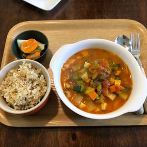 veg stew with rice! at Sun - 카페 in Seoul