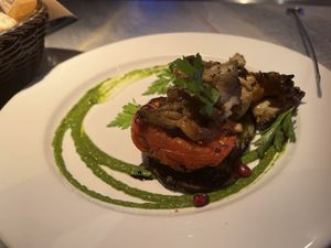 Oyster mushroom kabob. Brilliant. Ask for it with a side of pita. at 10e Restaurant in Los Angeles