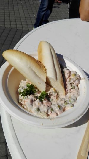 Slovak 'salad' at Veganske hody Slovensko  in Bratislava