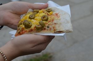 vegan pizza at Veganske hody Slovensko  in Bratislava