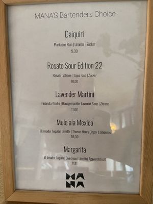 Cocktails menu July 2022 at Mana - Schöneberg in Berlin