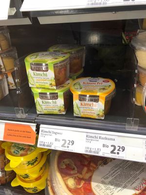 Vegan kimchi at FRA - tegut - T1 in Frankfurt