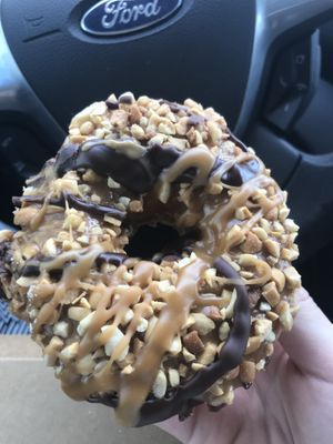 Babe Ruth donut. So, so good    at Sugar Shack Donuts & Coffee in Richmond