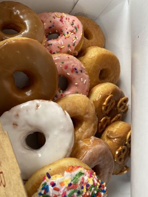 Little box of heavedrop  at Sugar Shack Donuts & Coffee in Richmond