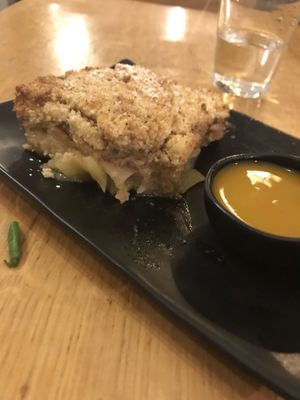 Pineapple crumble desert, warm!!  at VegEateria in Paris