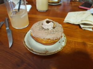 Milky way doughnut at Bite Me Cafe in Madrid