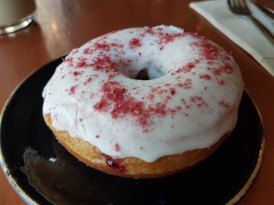 Yogurt and cherries at Bite Me Cafe in Madrid