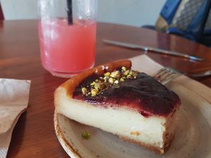 Cheesecake at Bite Me Cafe in Madrid