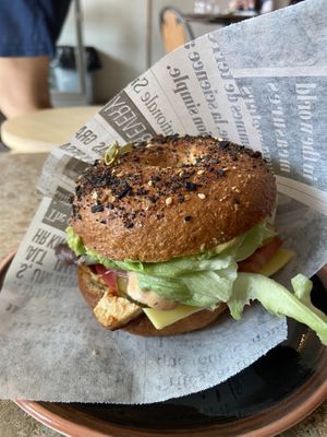 Breakfast bagel 😍  at Bite Me Cafe in Madrid