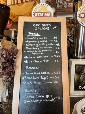 Savory options at Bite Me Cafe in Madrid