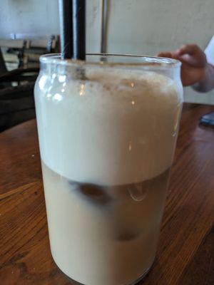 Chai latte at Bite Me Cafe in Madrid