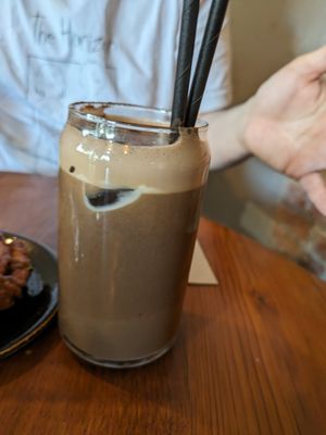 Mocca latte at Bite Me Cafe in Madrid