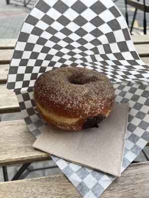 Sugar and cinnamon donut  at Bite Me Cafe in Madrid