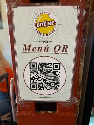 Menu at Bite Me Cafe in Madrid