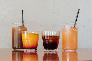 Homemade cold drinks at Bite Me Cafe in Madrid